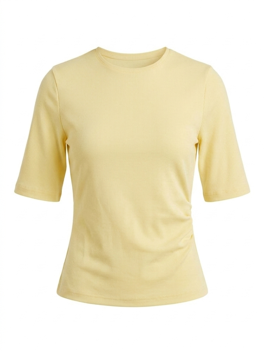 FITTED INTERLOCK T SHIRT YELLOW
