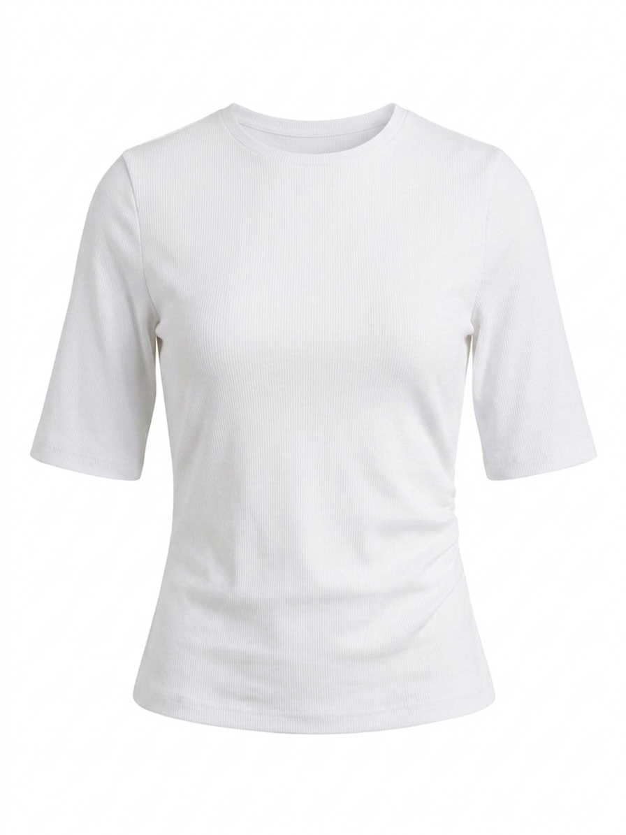 FITTED INTERLOCK T SHIRT WHITE