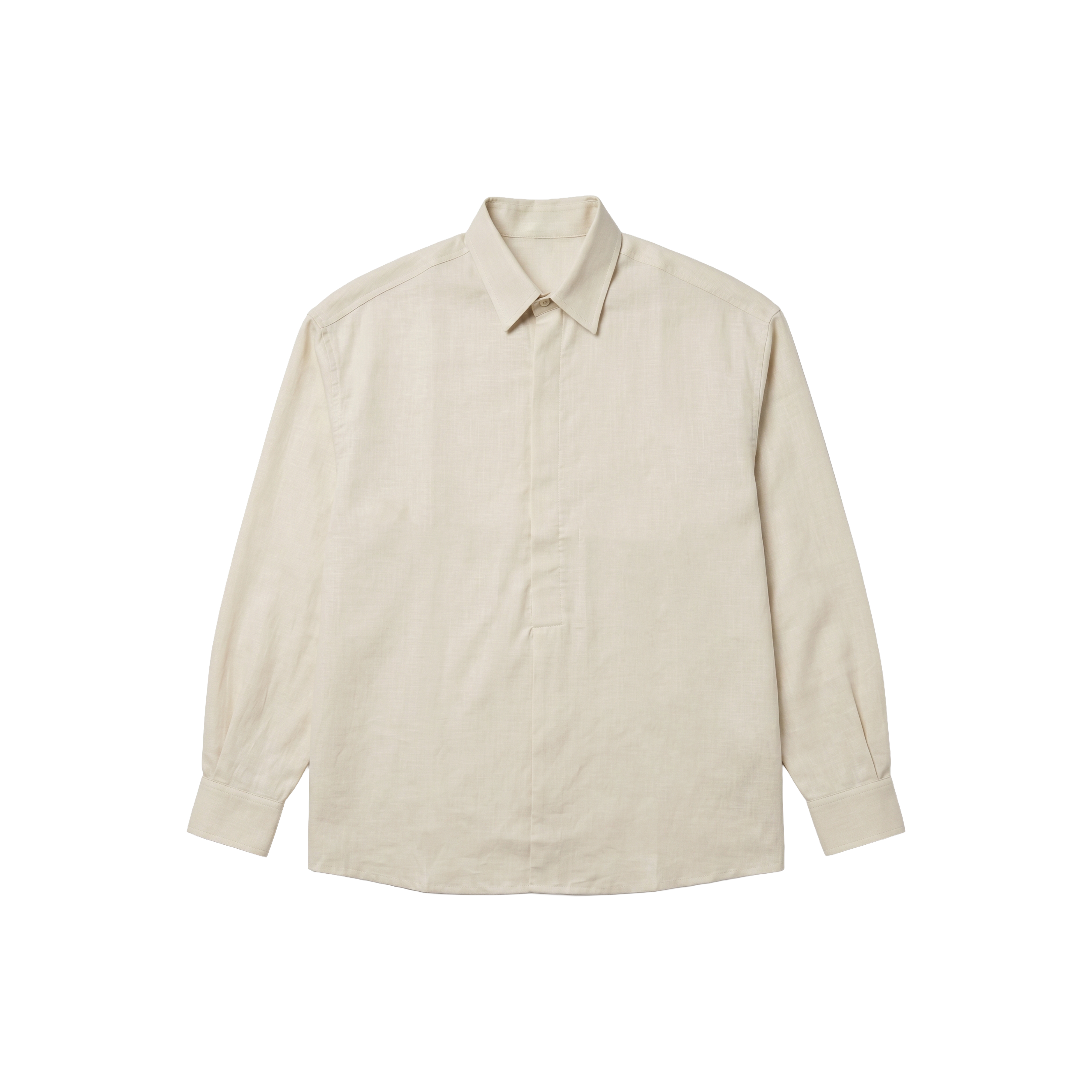 LINEN POLO SHIRT BEIGE