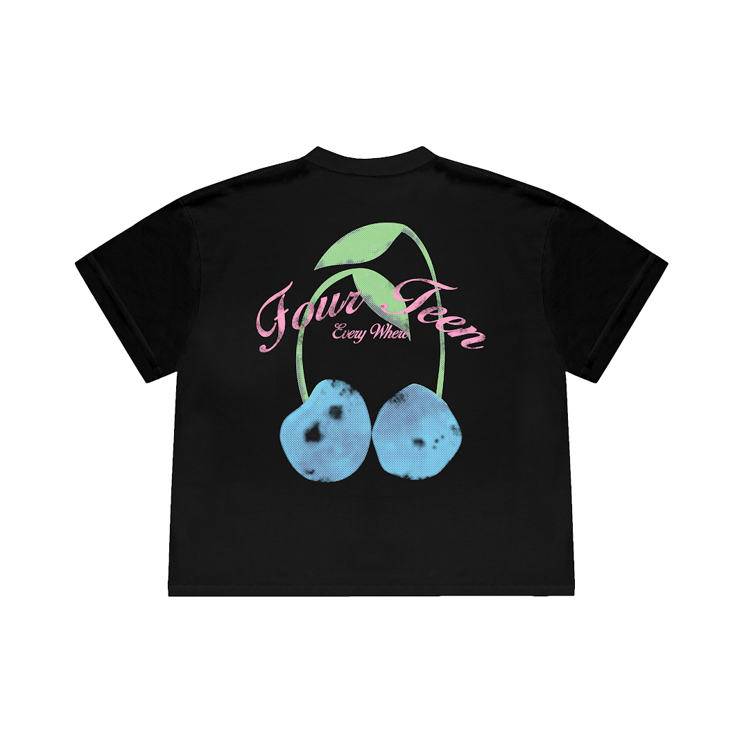 CHERRY BLACK T-SHIRT