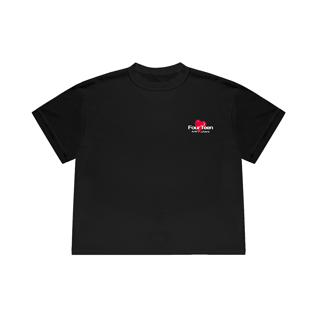 HEART CHERRIES BLACK T-SHIRT