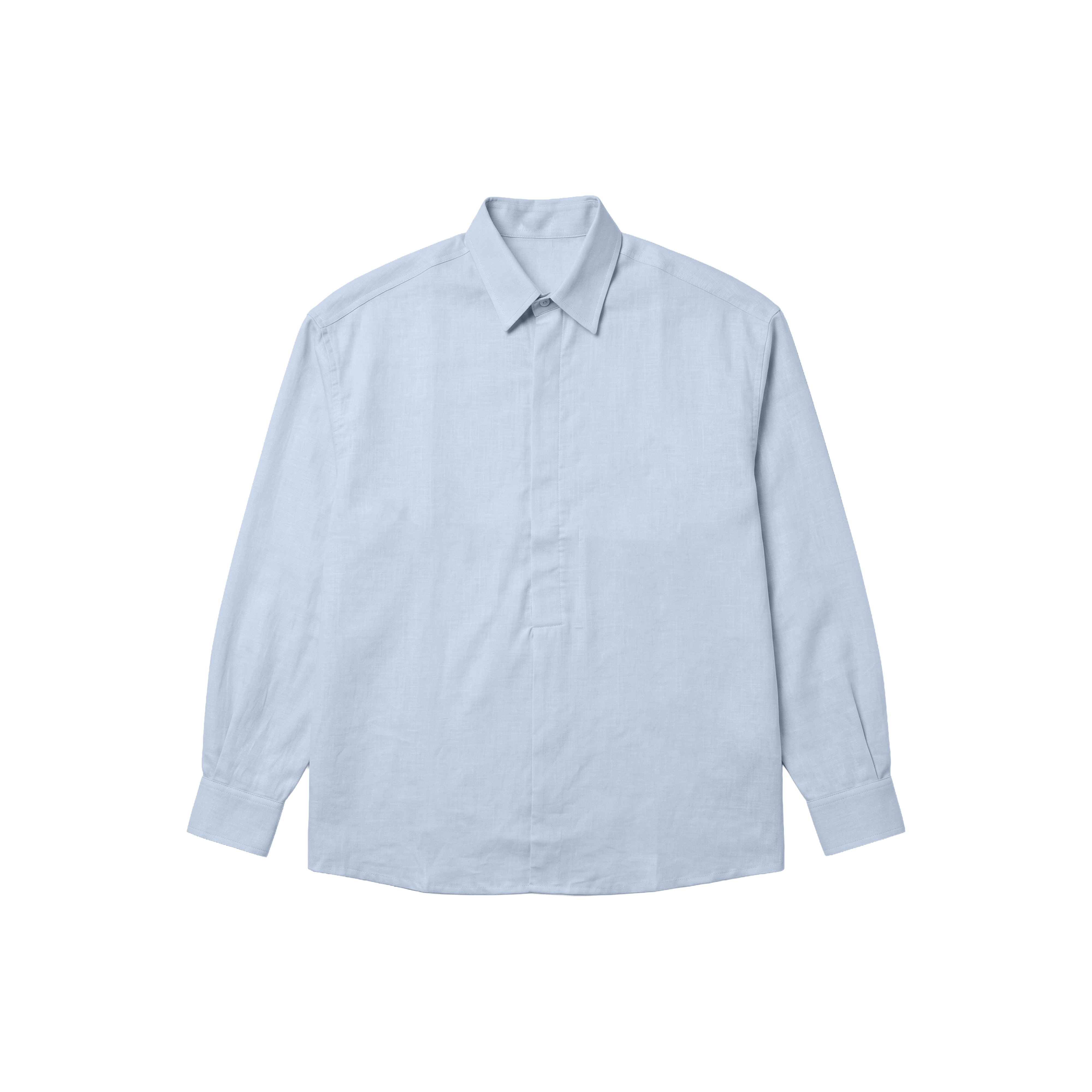 LINEN POLO SHIRT BABY BLUE