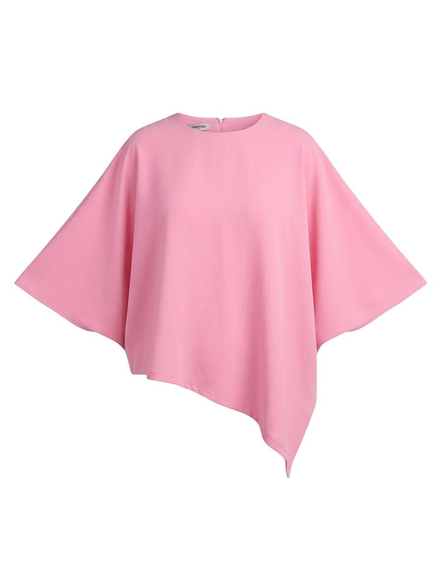 ASYMMETRIC CAPE ROSE TOP
