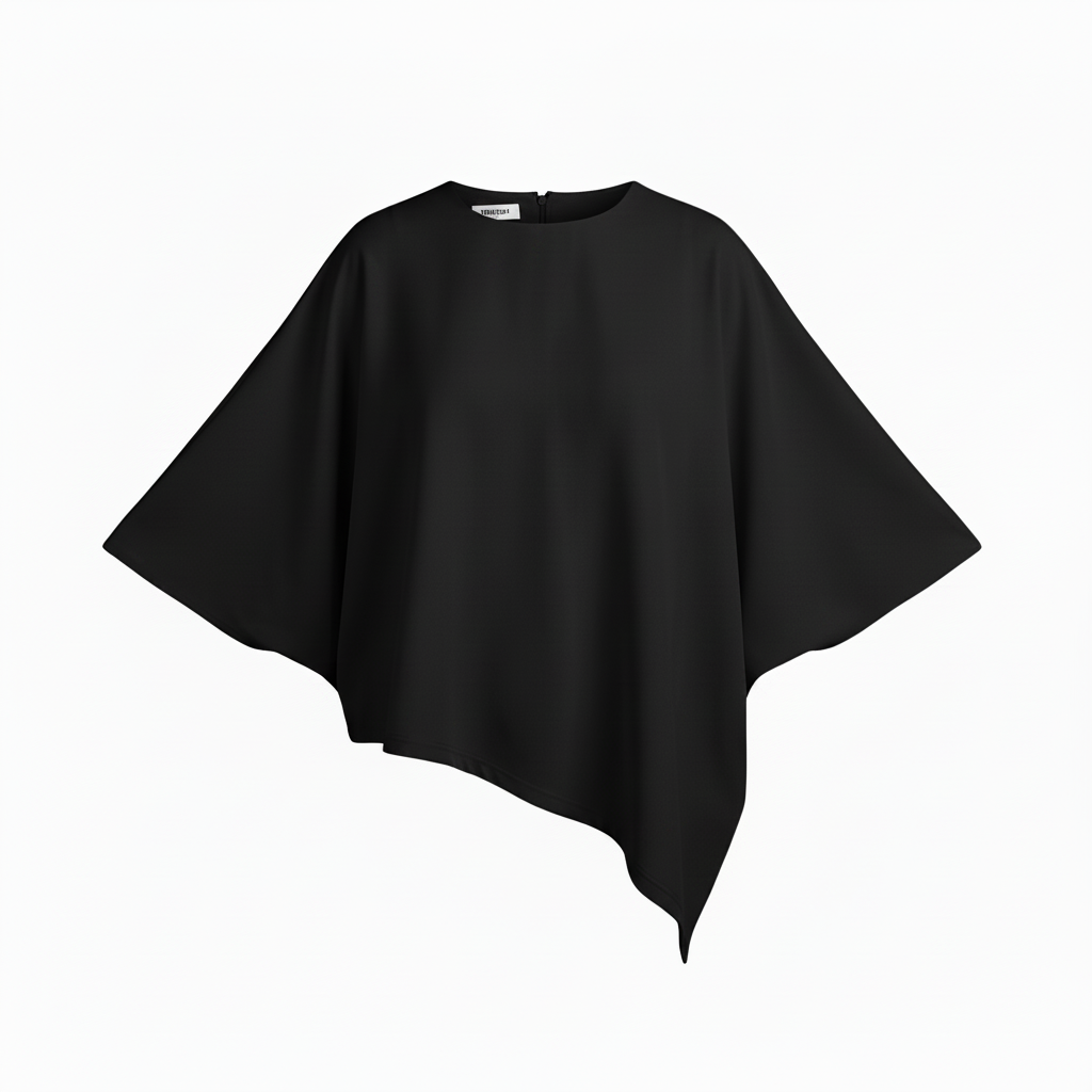 ASYMETRIC CAPE BLACK TOP