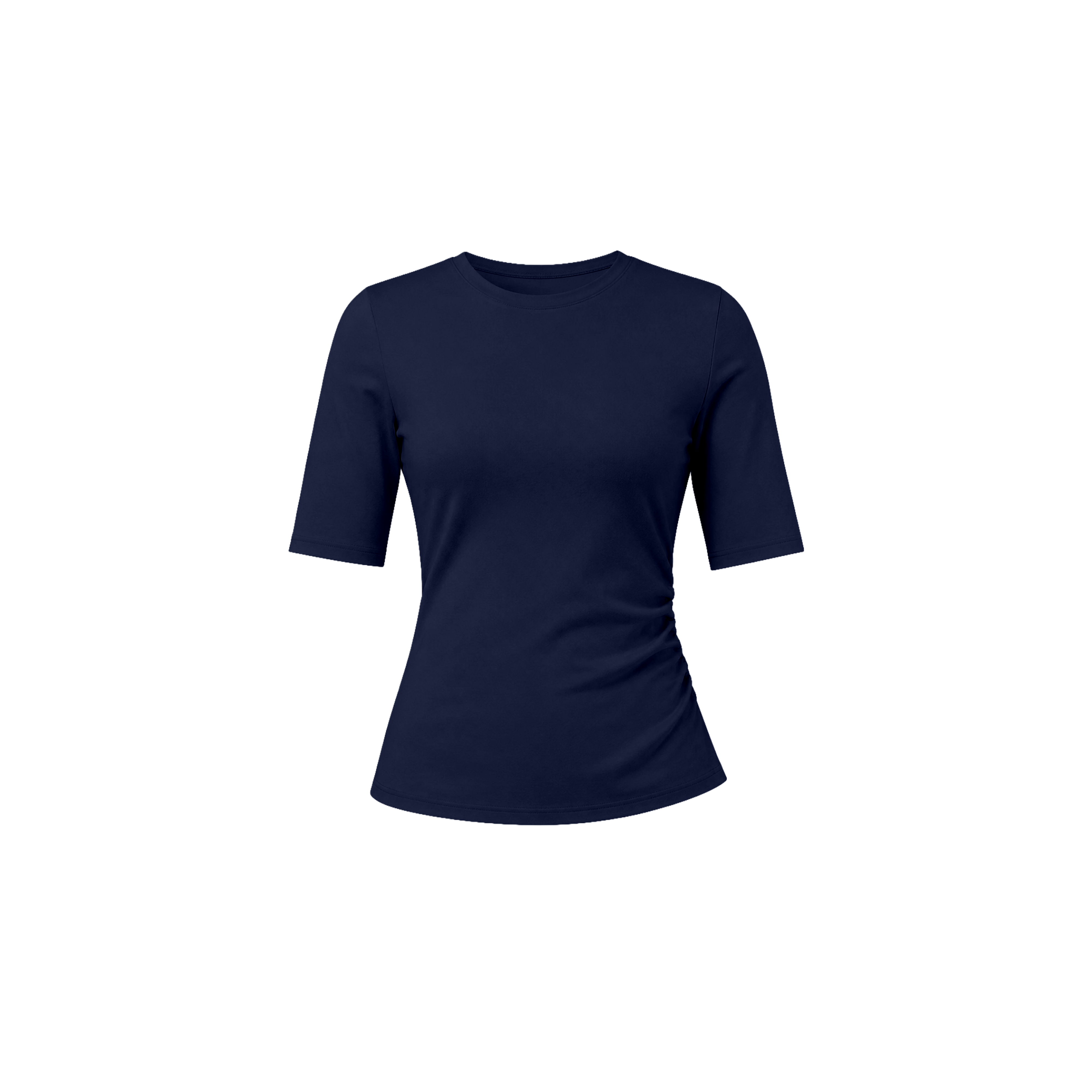 FITTED INTERLOCK T SHIRT NAVY