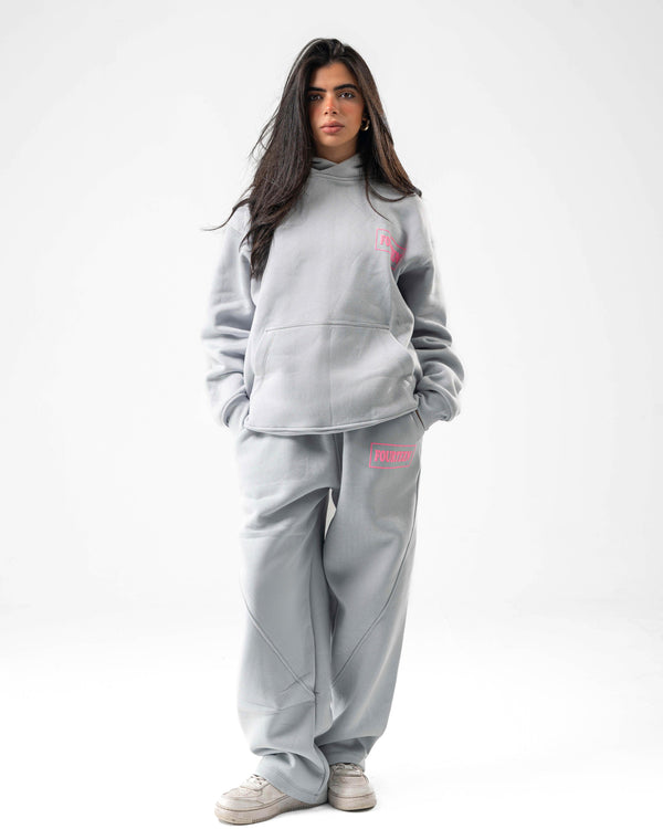 GREY PUFF HODDIE