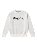 EMBROIDERY KNITTED SWEATER WHITE