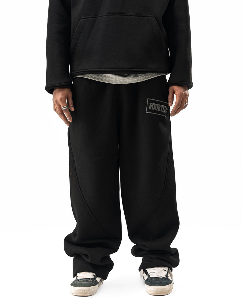 BLACK PUFF SWEATPANTS