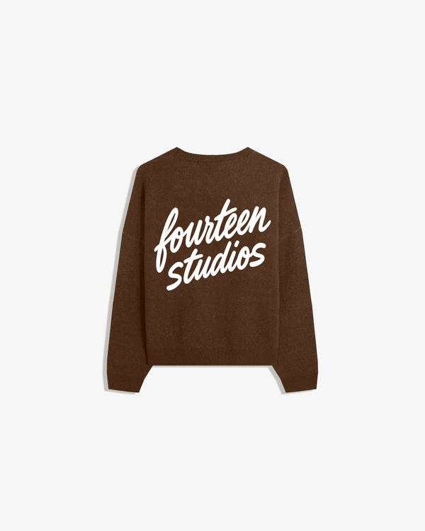 FOURTEEN STUDIOS KNITTED SWEATER BROWN
