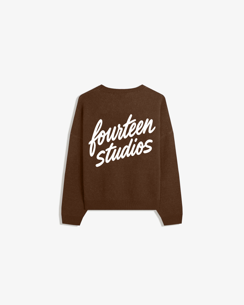 FOURTEEN STUDIOS KNITTED SWEATER BROWN