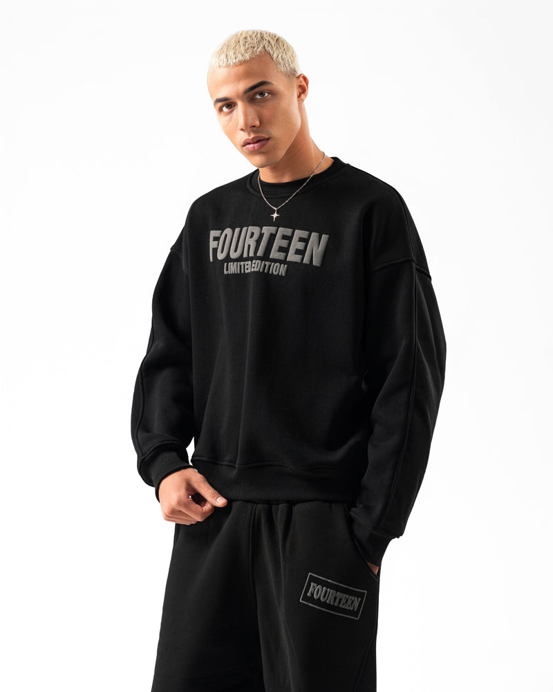 BLACK FOURTEEN CREWNECK