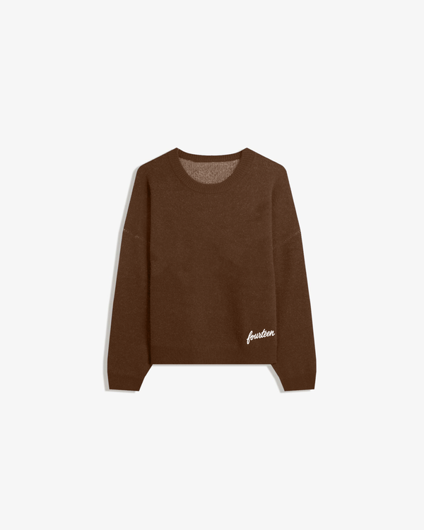 FOURTEEN STUDIOS KNITTED SWEATER BROWN