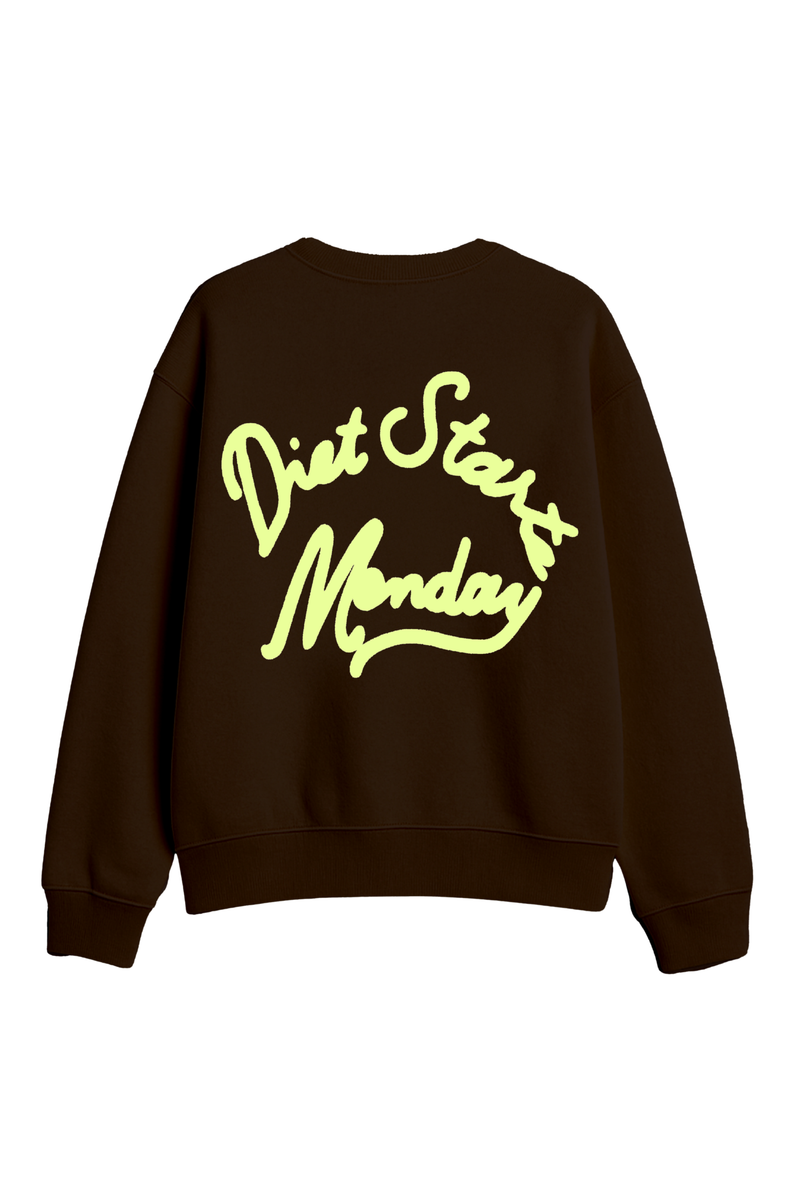 STATMENT CREWNECK BROWN