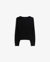 V KNITTED SWEATER BLACK