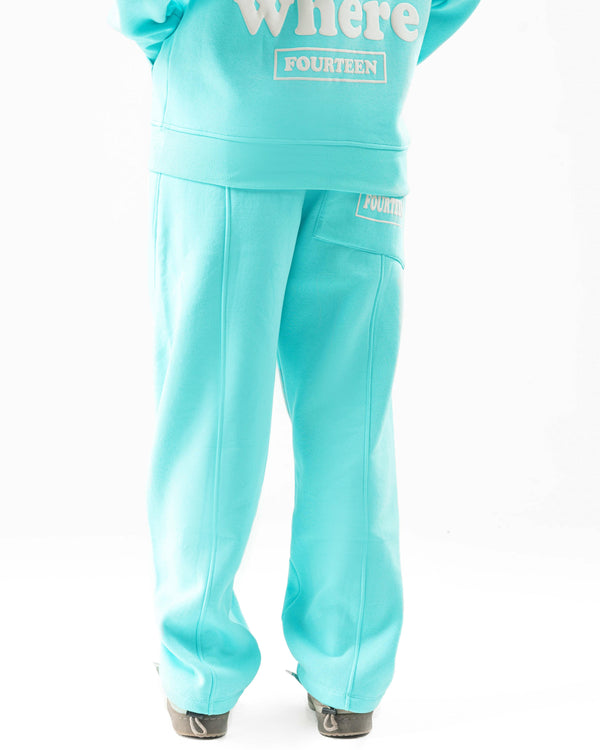 BABY BLUE PUFF SWEATPANTS