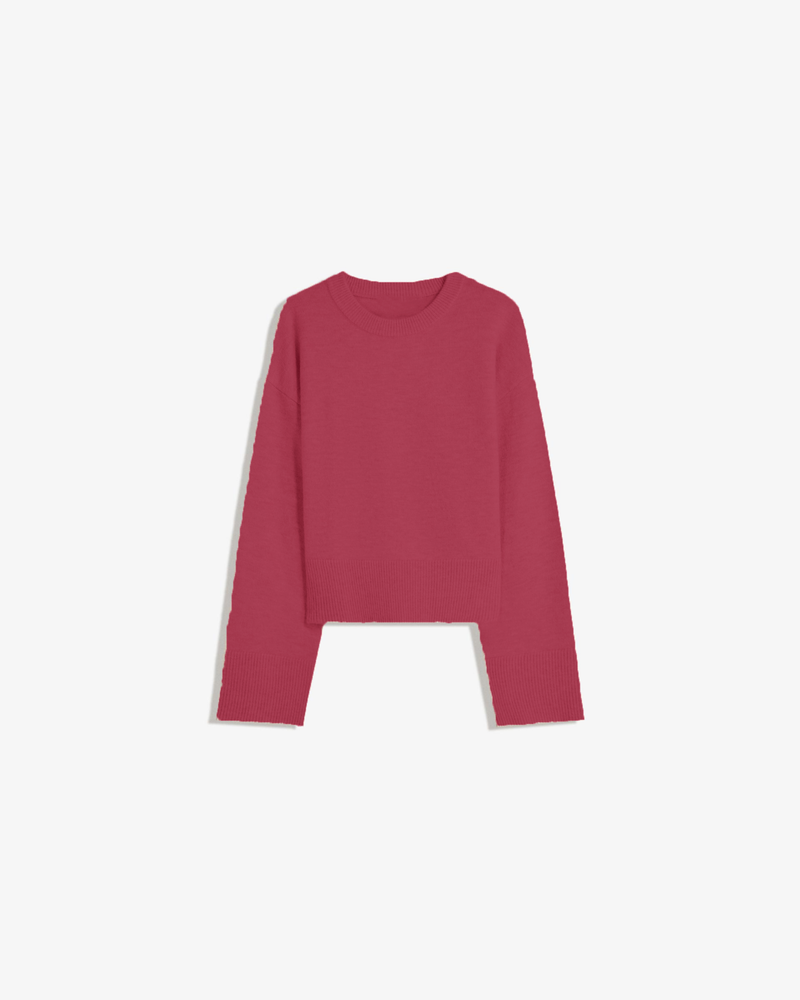 KNITTED SWEATER BURGUNDY