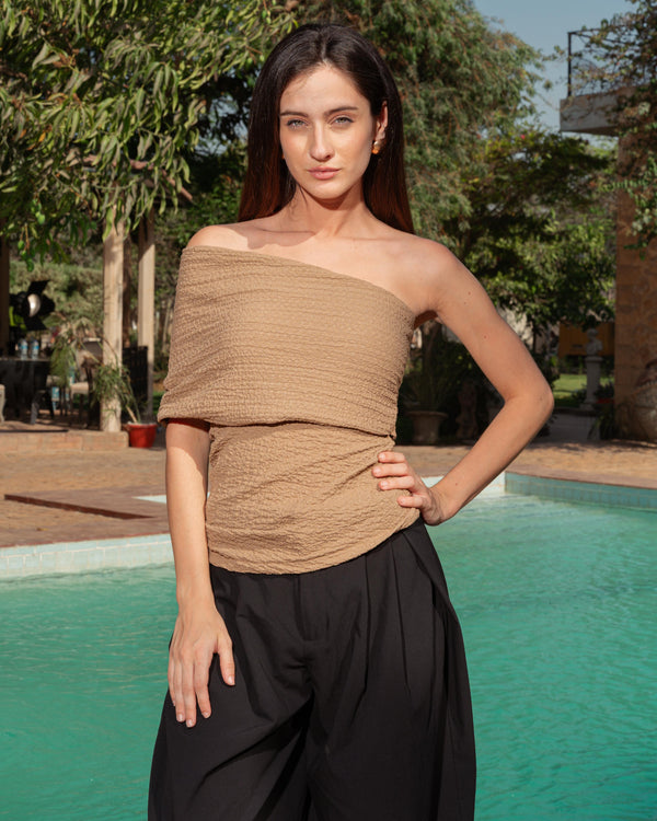 TEXTURED TOP 5 BROWN