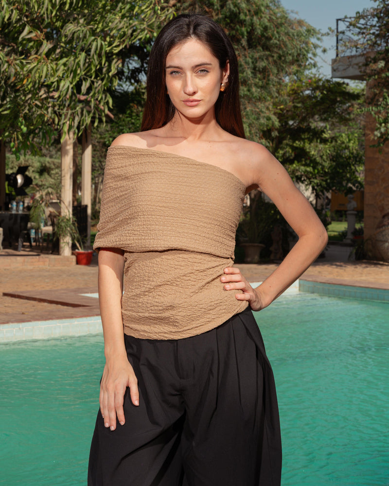 TEXTURED TOP 5 BROWN