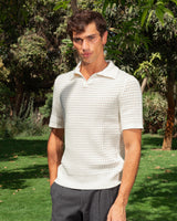 KNITTED POLO 203 WHITE
