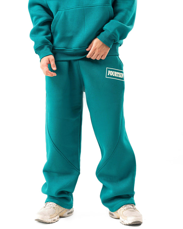 DARK TURQUOISE PUFF SWEATPANTS