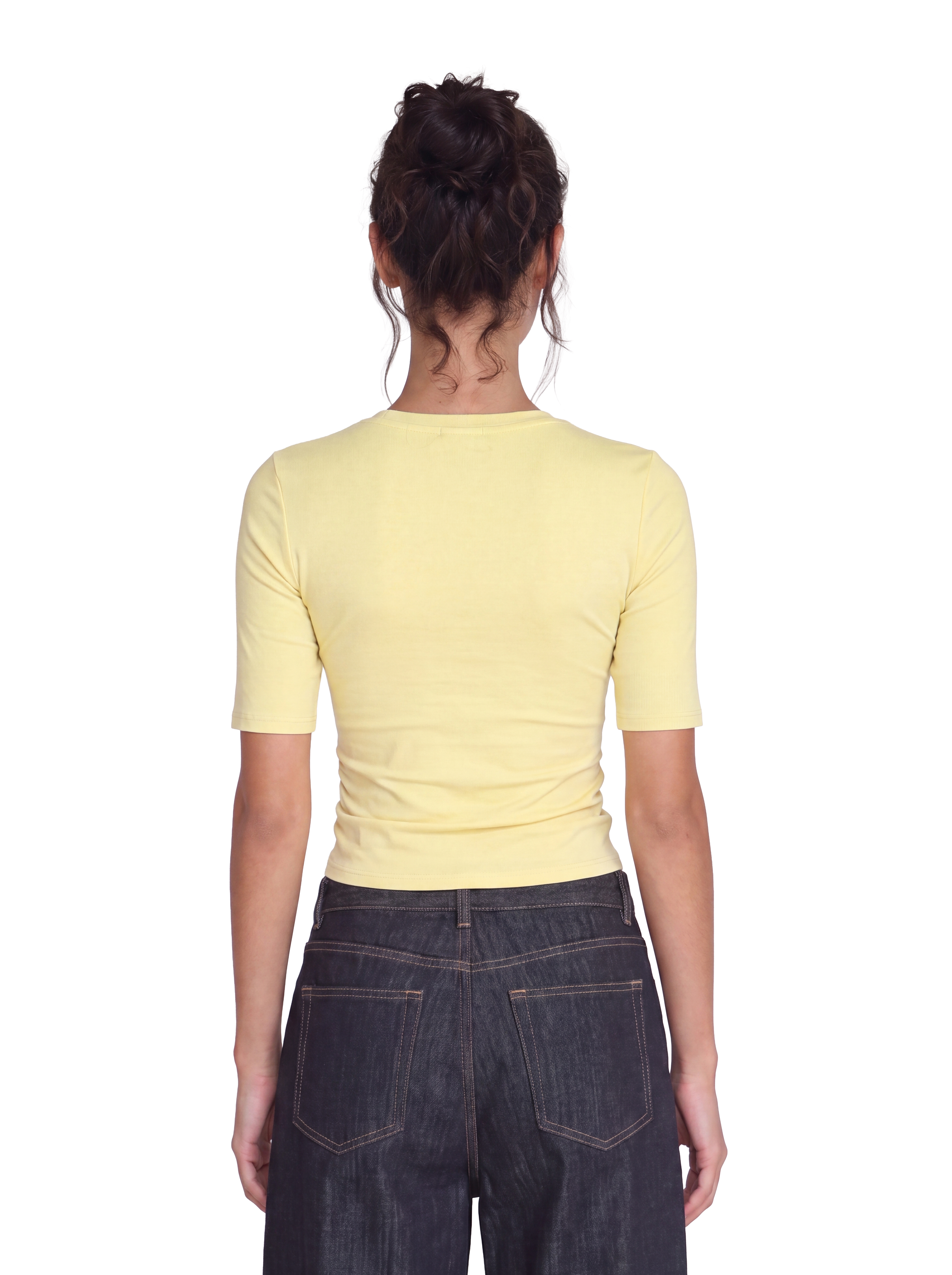FITTED INTERLOCK T SHIRT YELLOW