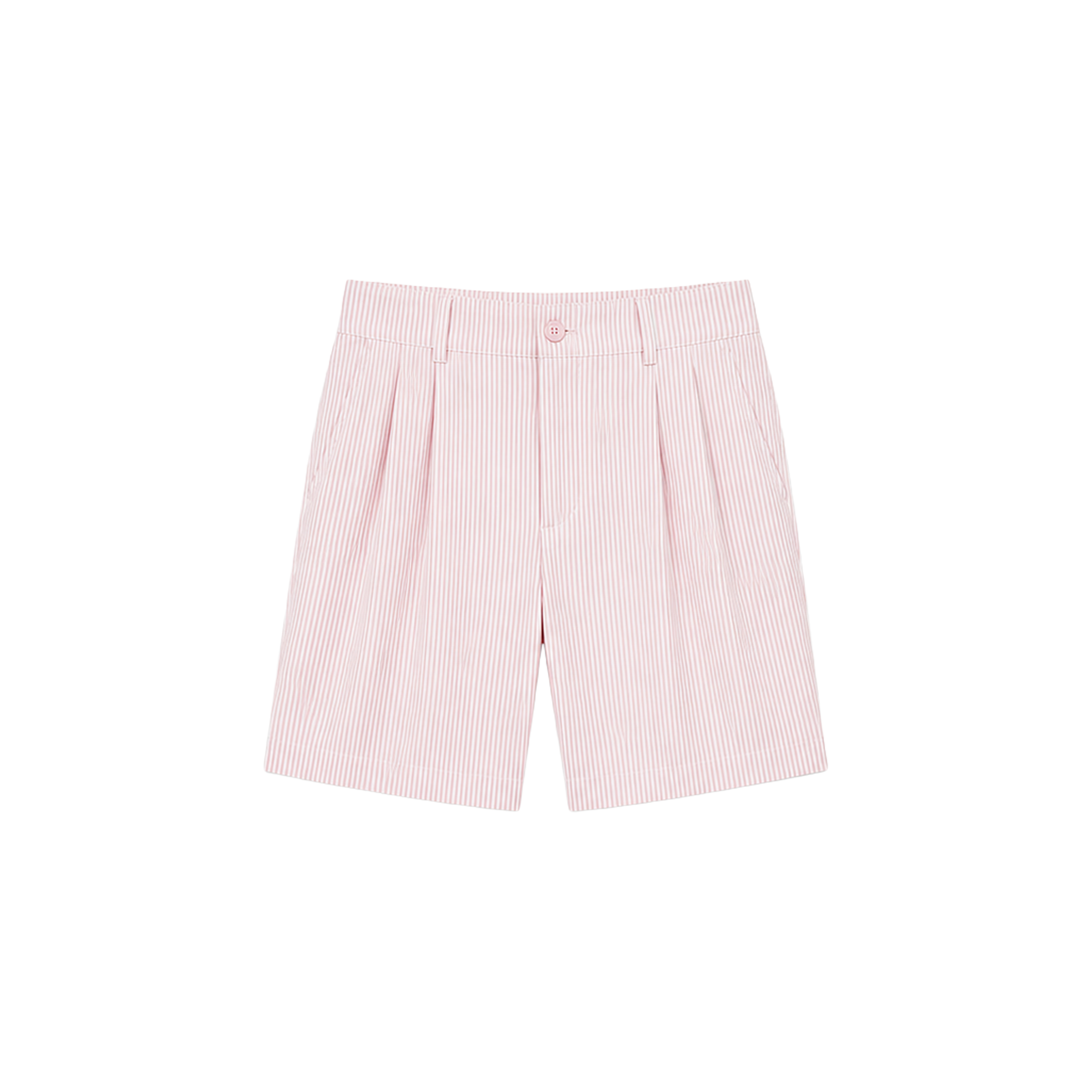 STRIPPED LINEN SHORT ROSE