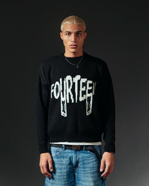 FOURTEEN KNITTED SWEATER BLACK