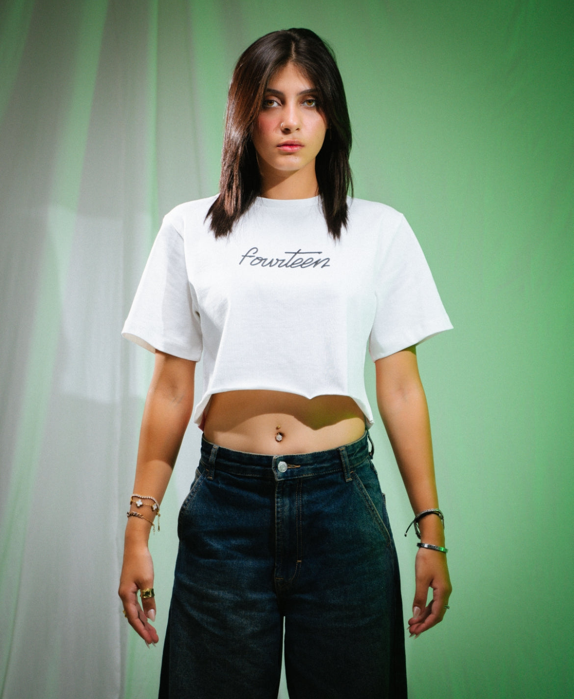 RICHA Cropped t shirt white