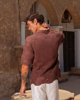 KNITTED POLO 205 BROWN