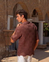 KNITTED POLO 205 BROWN