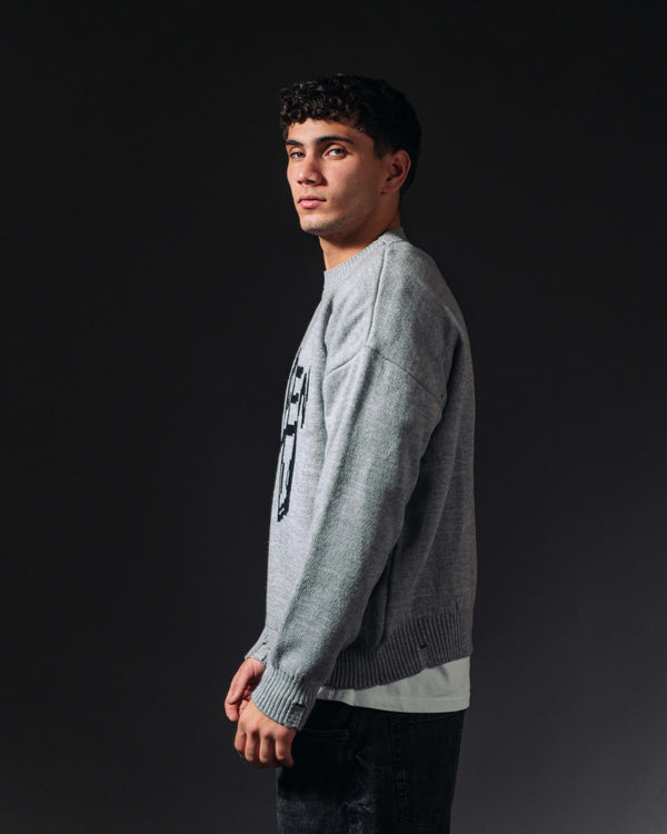 FOURTEEN KNITTED SWEATER GREY