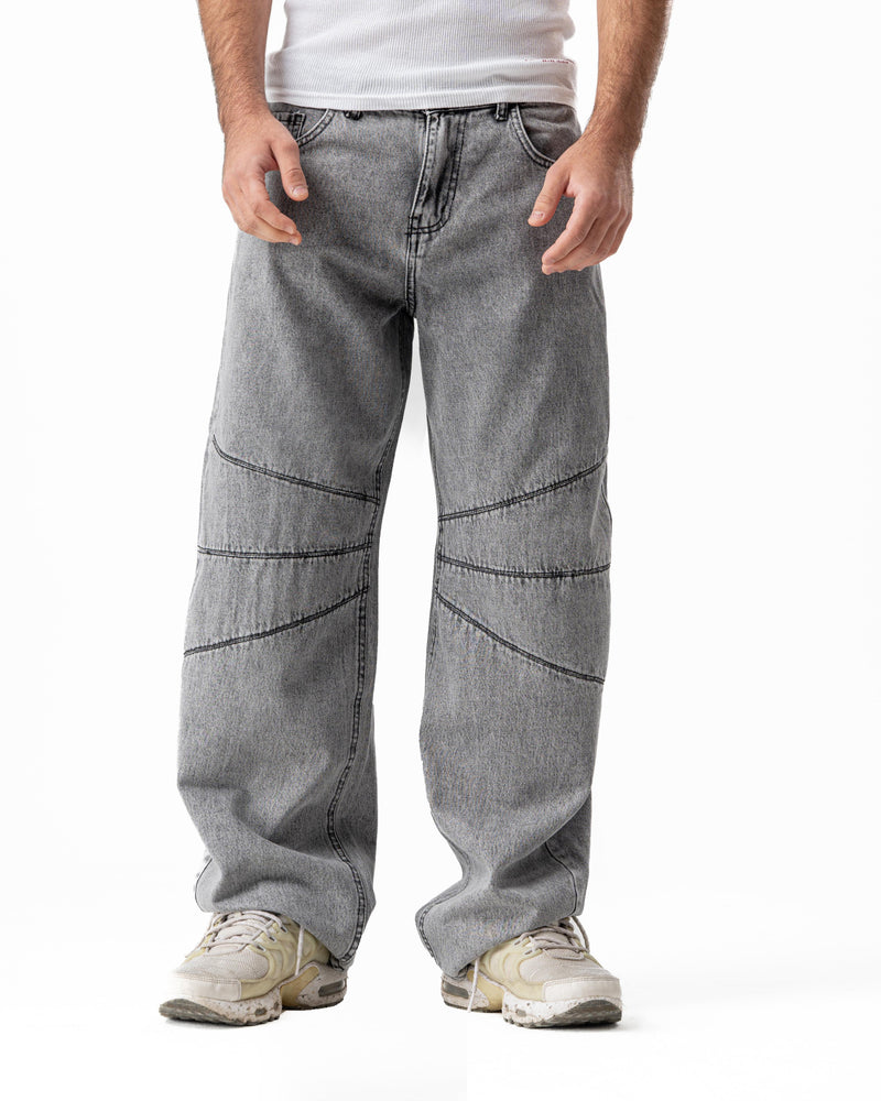 3 LINES DENIM WASHED GREY