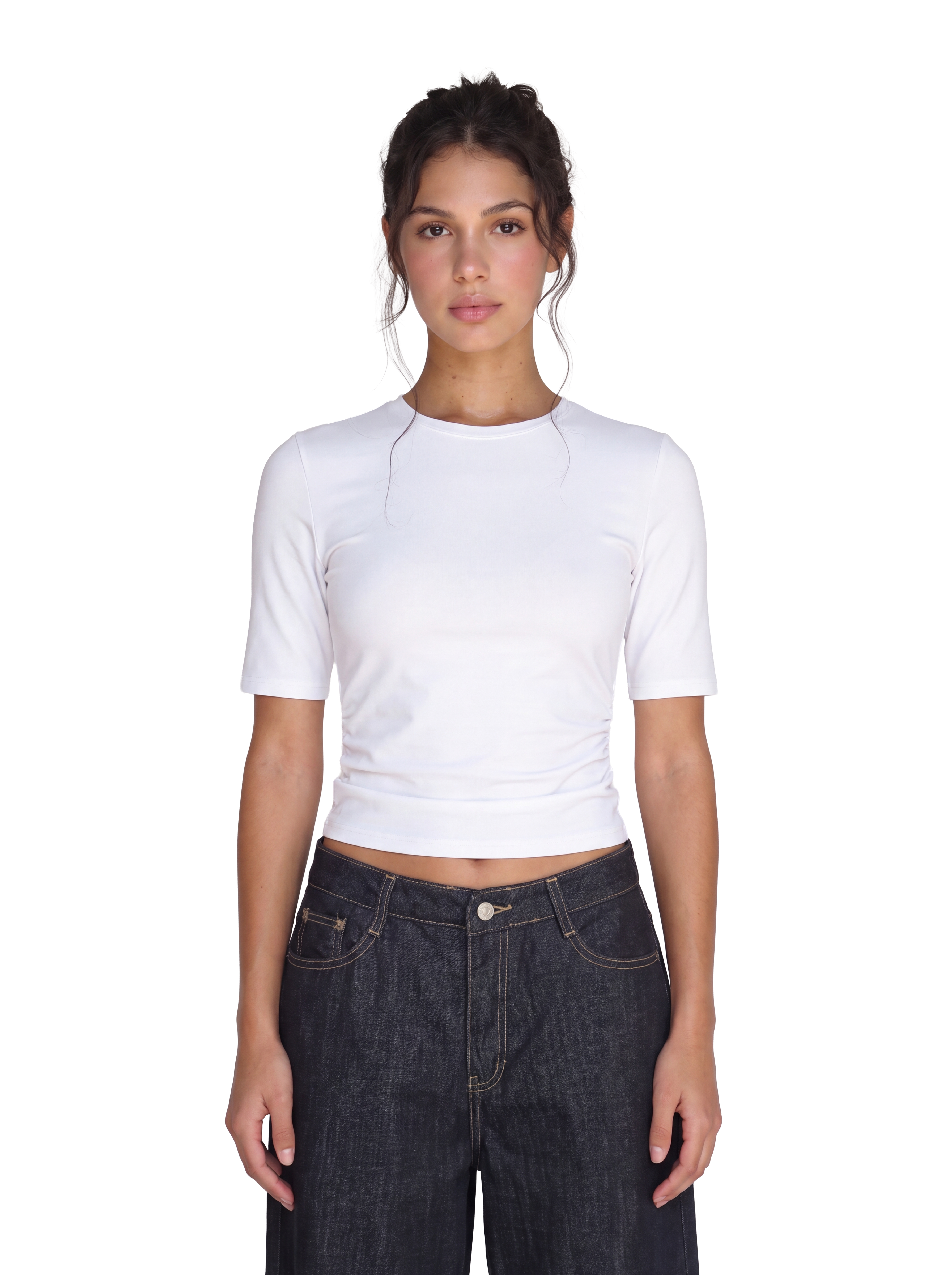 FITTED INTERLOCK T SHIRT WHITE