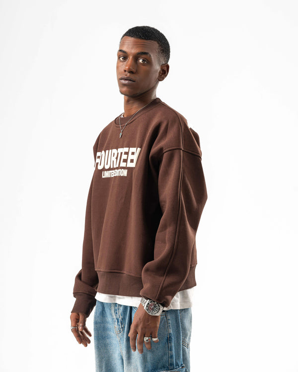 BROWN FOURTEEN CREWNECK