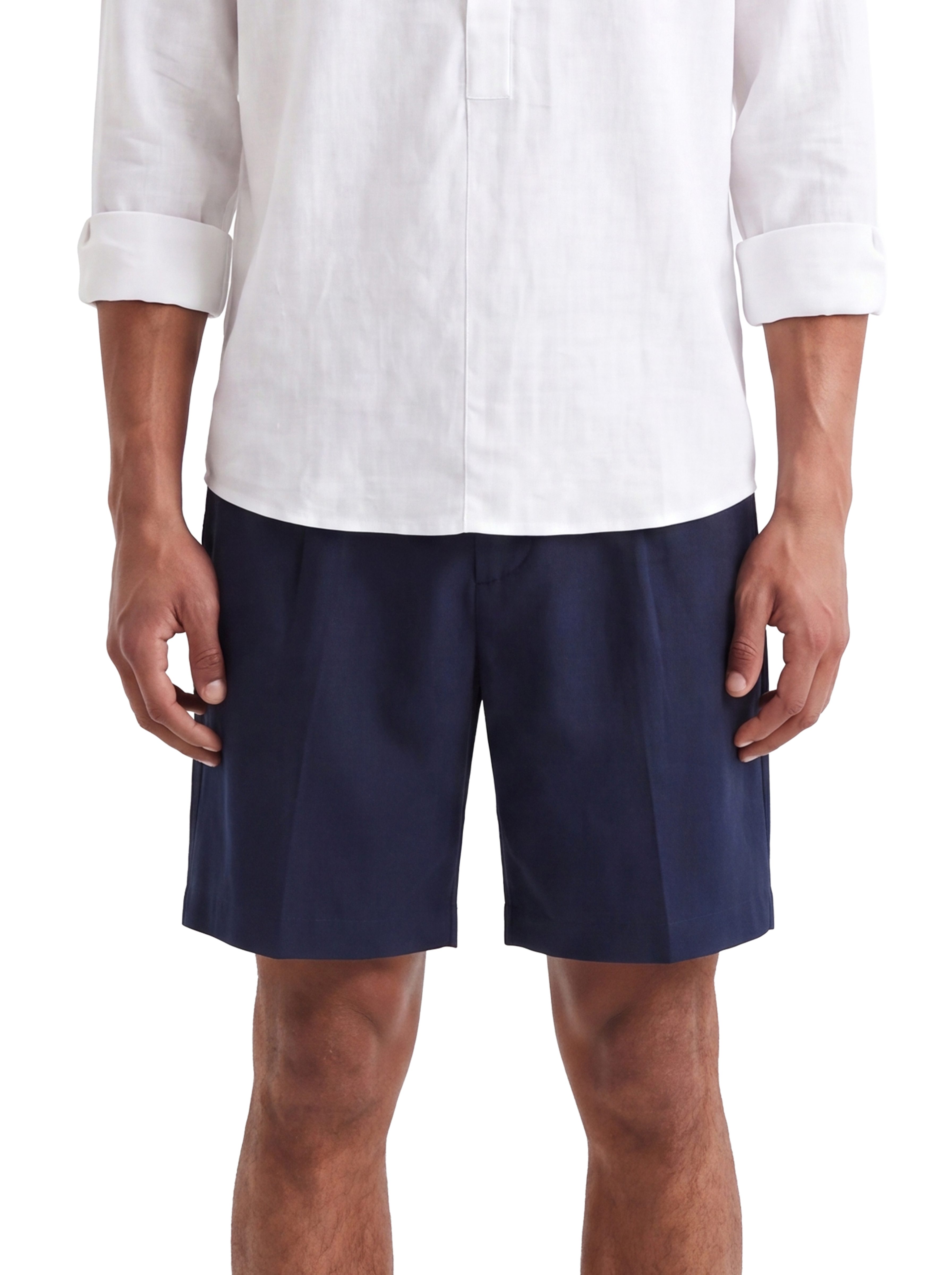 LINEN SHORT NAVY