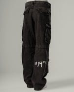 “14” baggy cargo jeans black