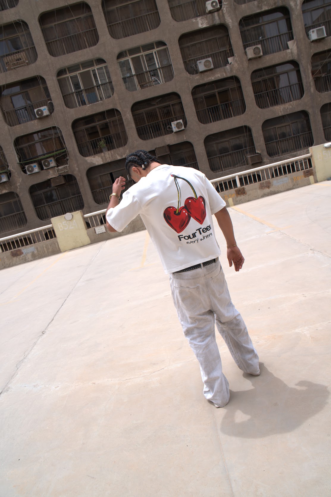 HEART CHERRIES WHITE T-SHIRT