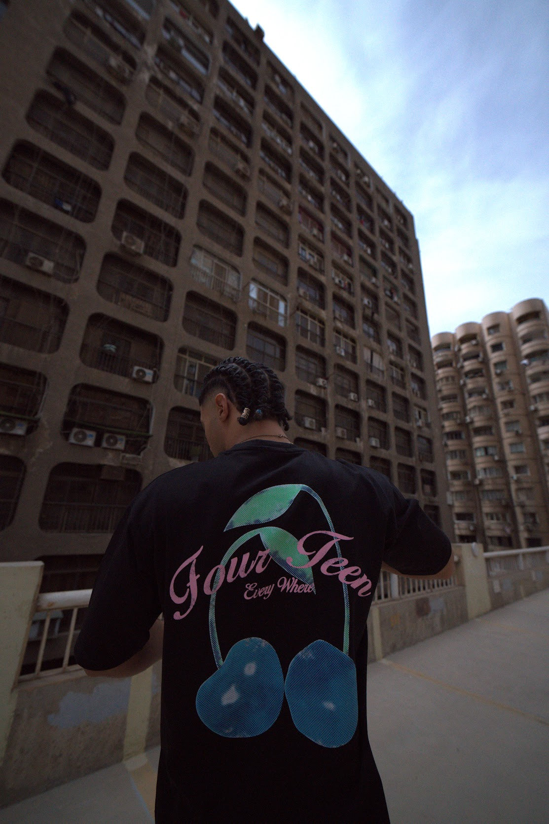 CHERRY BLACK T-SHIRT