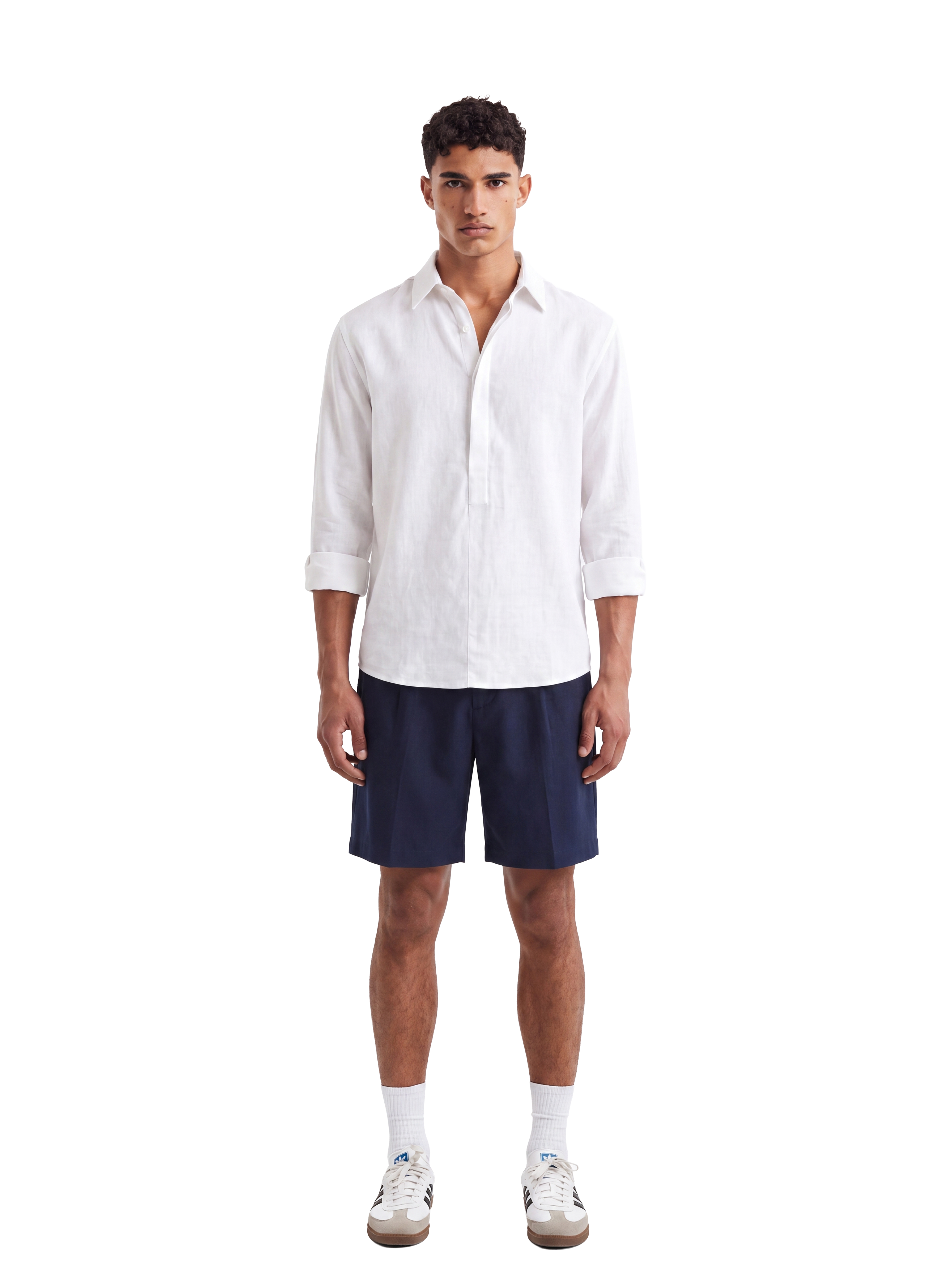 LINEN SHORT NAVY