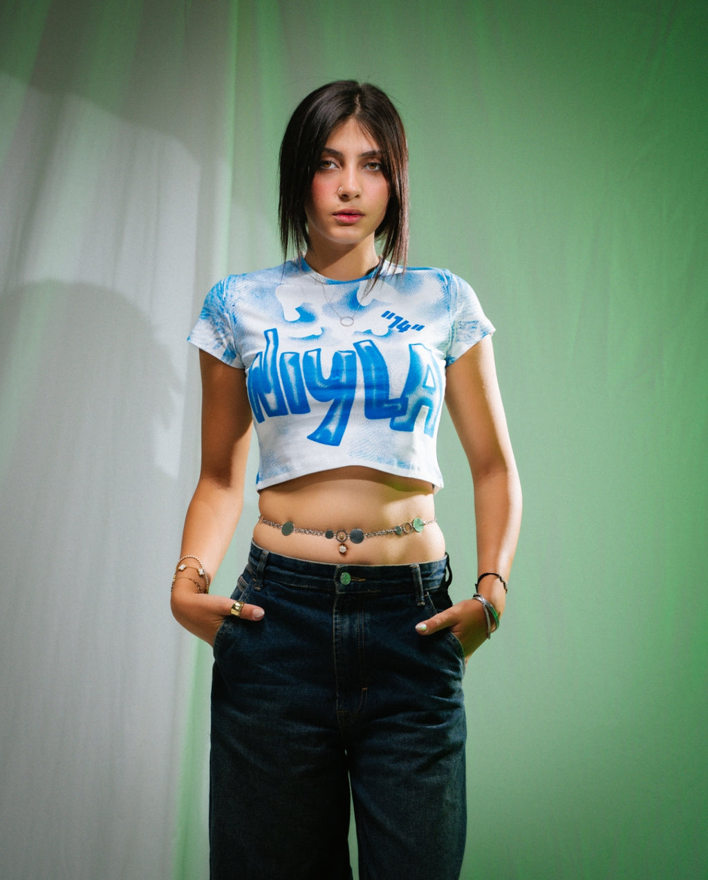 Niyla crop top blue