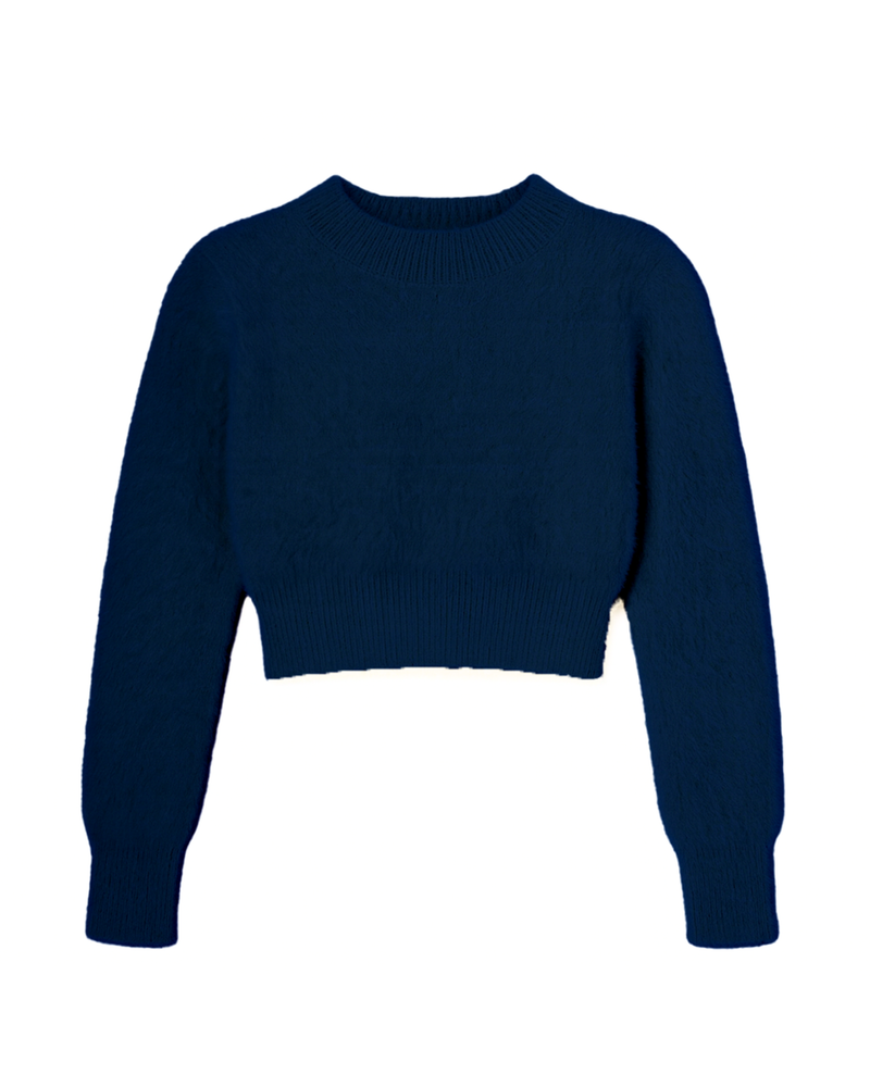 MOHAIR TOP NAVY BLUE