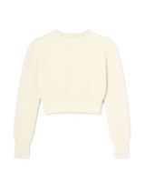 STRIPPED MOHAIR TOP WHITE