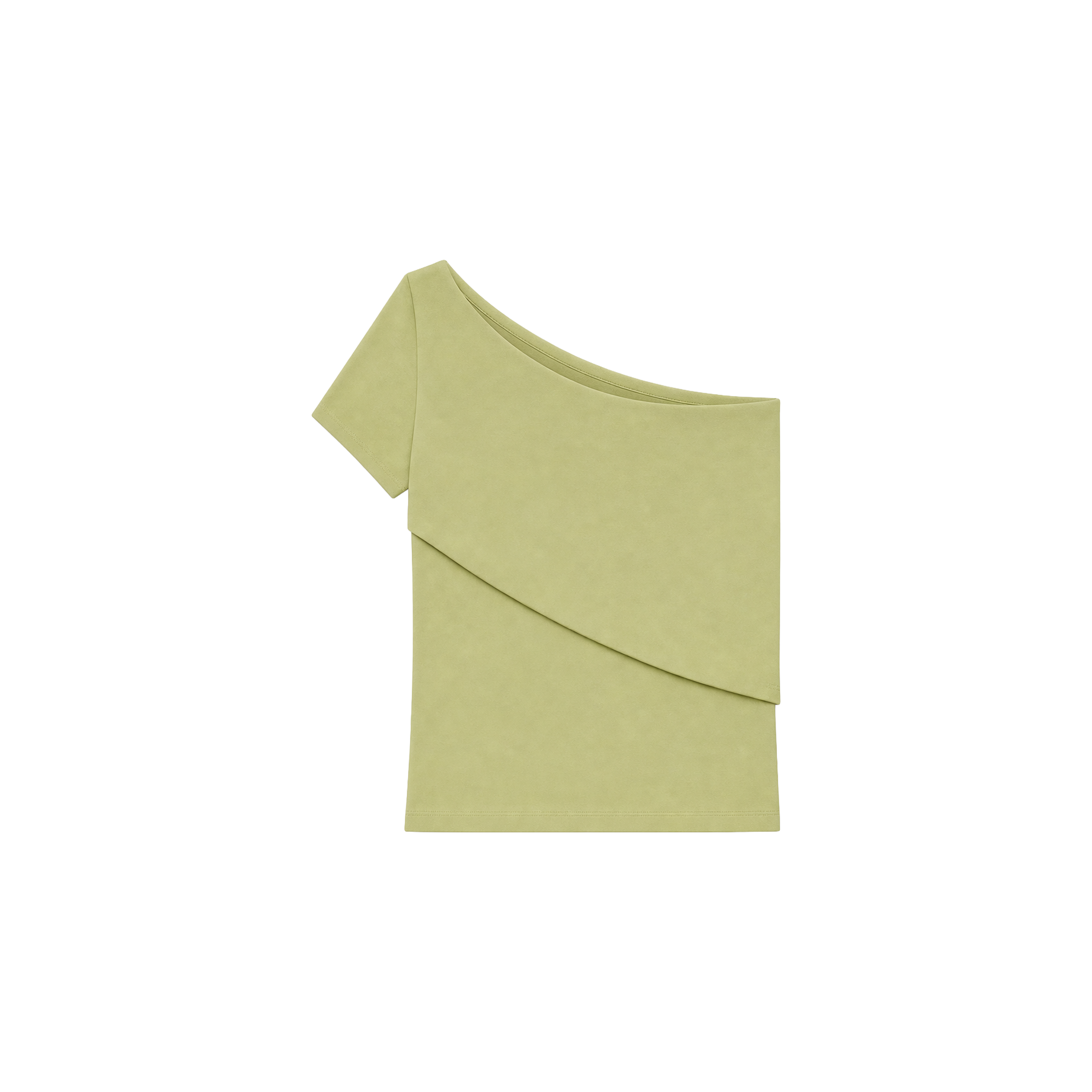 ASYMMETRICAL INTERLOCK TOP MATCHA