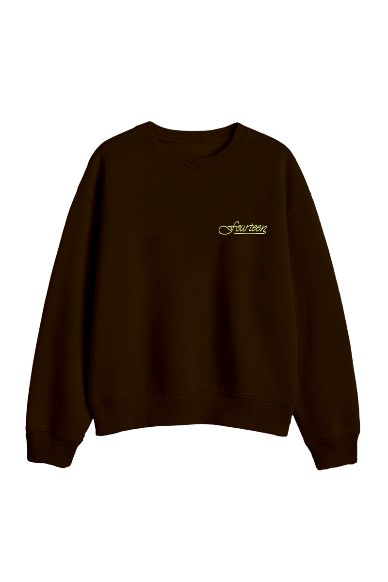 STATMENT CREWNECK BROWN