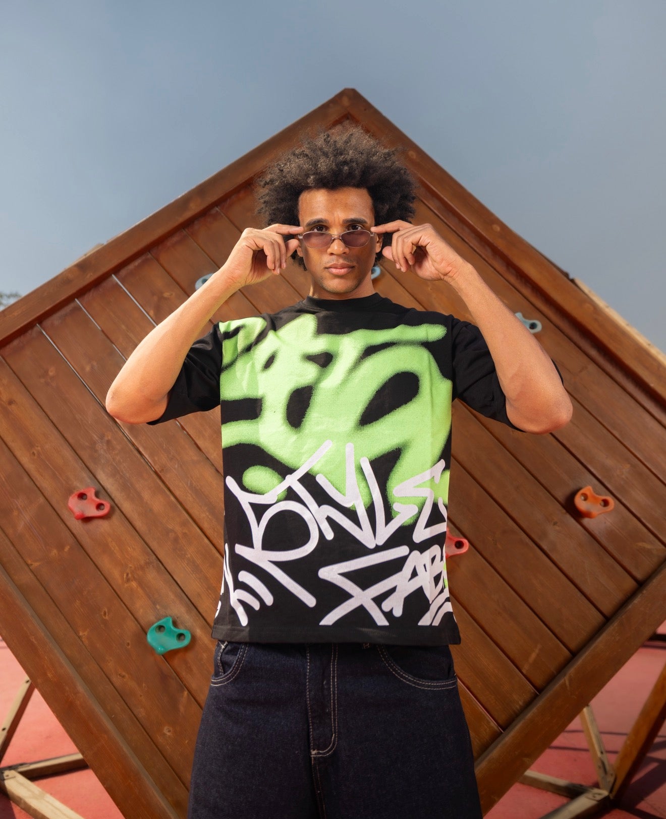 SPRAY T SHIRT BLACK