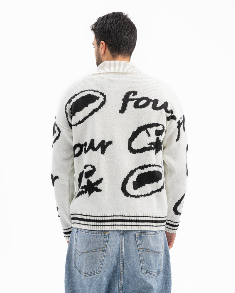 FOURTEEN KNITTED JACKET WHITE