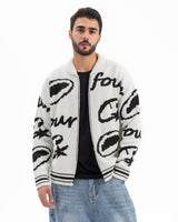 FOURTEEN KNITTED JACKET WHITE