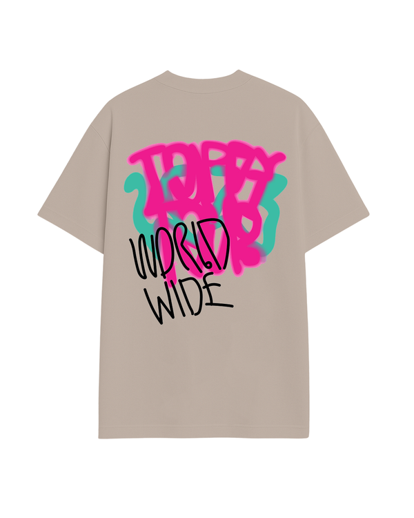 WORLD WIDE T SHIRT GREY 625