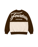 FOURTEEN EVERY WHERE CREWNECK BROWN