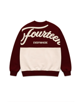 FOURTEEN EVERY WHERE CREWNECK BURGUNDY